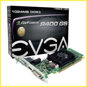 EVGA 1GB GeForce 8400 GS DirectX 10 64-Bit DDR3 PCI Express 2.0 x16 HDCP Ready Video カーd モデル 01G-P3-1302-LR｜kurashi-net-com