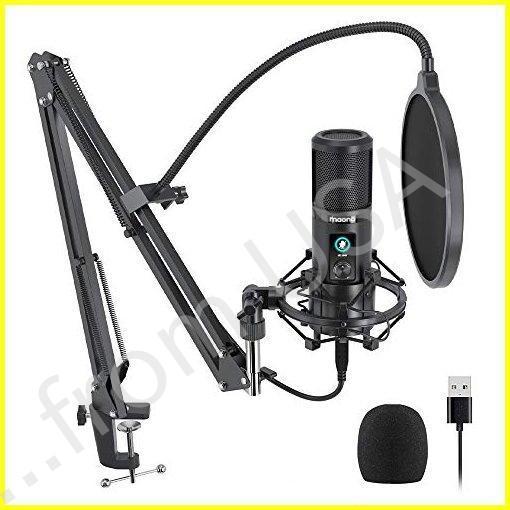 USB Microphone with One-Touch Mute  Mic Ga ノブ MAON...