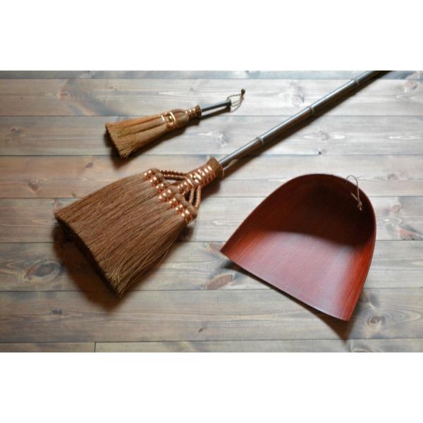 棕櫚ほうき ちりとりセット おすすめ【7玉長柄箒 (最高級鬼毛) / 3点セット ｜ 山本勝之助商店...