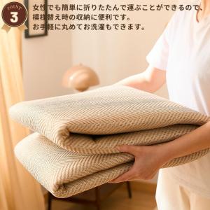 ラグ 洗える ヘリンボーン 撥水 185×18...の詳細画像5