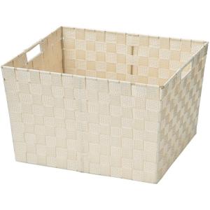 ナチュラルベージュバスケット ちどり産業 PPストラップバスケット SF-903 ベージュ (幅38×奥行26×高