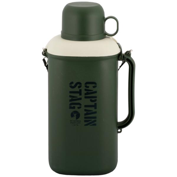 キャプテンスタッグ UE-2038 ペットボトル用クーラー 1.5L・2L用 保冷剤付 ダークグリー...