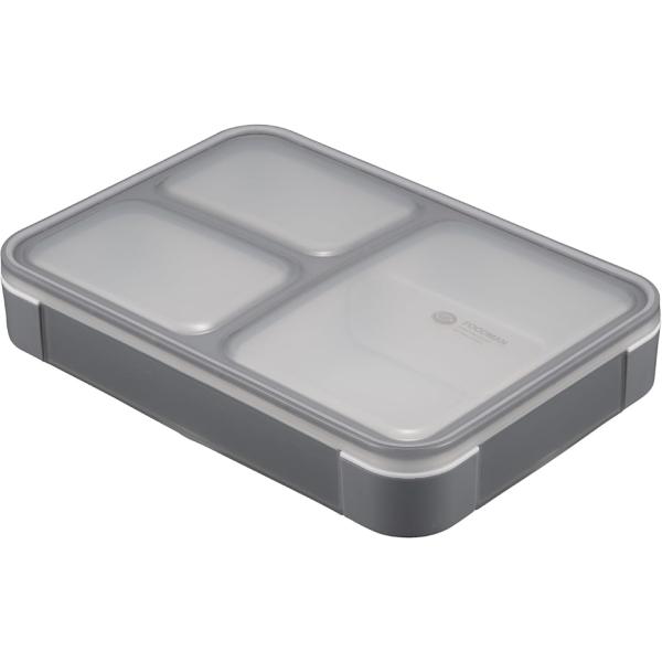 シービージャパン CB JAPAN 薄型弁当箱 抗菌フードマン600 グレー 600ml（ポスト投函...