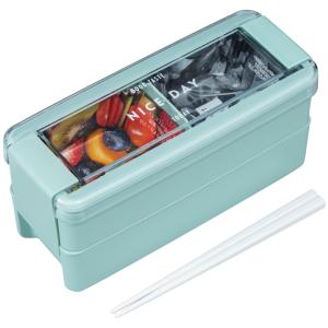 NICE DAY イージーケア ランチボックス 2段 ホワイト 680ml B-1488WH