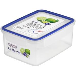 （まとめ買い！運賃別）岩崎工業 Lustroware(ラストロウェア) イージーケア 保存容器 シール容器 2.6L 深型 A-2176 4点ロック Ag+抗菌 BN ブルー