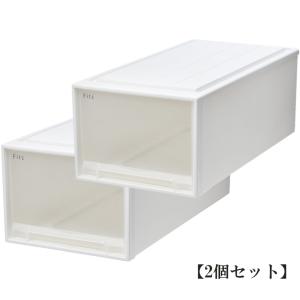 Fits 天馬 フィッツケース 74-44L ホワイト 2個セット (幅44×奥行74×高