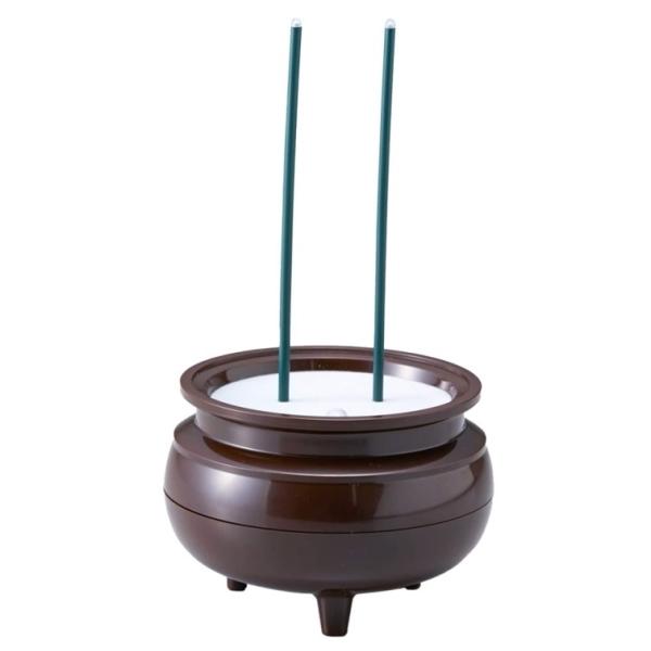 スマイルキッズ 自動消灯付安心のお線香（中）ASE-4211DB ブラウン  (電池付 直径81×高...