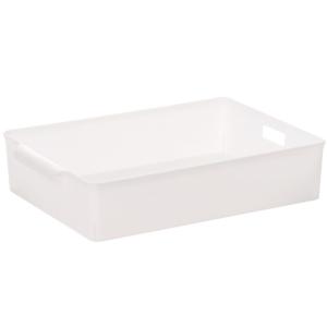 山田化学 ラッセ バスケット A4 1350 ホワイト (幅23.8×奥行34×高さ7.3cm)