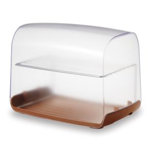 伊勢藤 ISETO CAPANNA カパンナ ラック付き I-604 ブラウン（パンケース・パン保存ケース） (幅30×奥行17.5×高さ22cm 抗菌仕様)