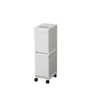 トンボ セパ SIAA抗菌加工 多段スリムペール 2段 ホワイトグレー  (幅20.5×奥行29.5×高さ72.5cm 10L×2)