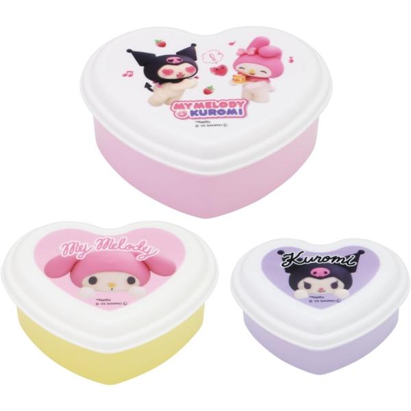 (宅急便コンパクト) Skater スケーター SHTS3 入れ子式シール容器3P マイメロディ&amp;ク...