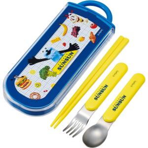 Skater スケーター TACC2AG 抗菌 食洗器対応 トリオセット パペットスンスン sunsun カトラリーセット箸 お弁当 スプーンセット （ポスト投函ネコポス）