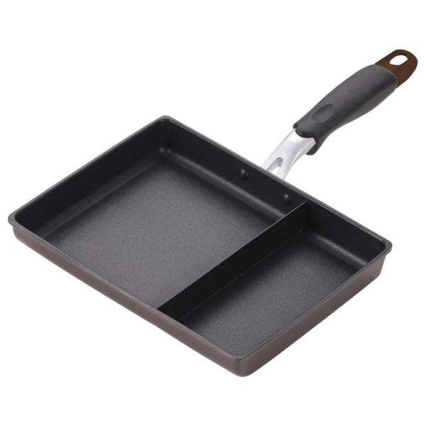 タマハシ ネオモーニングエッグパン NME-02 仕切り付き 玉子焼き器 （IH・ガス火兼用）