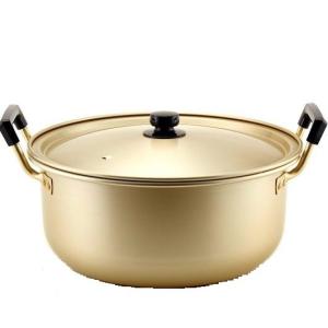 北陸アルミ 両手鍋 44cm [ガス火専用] 軽量 純しゅう酸 味づくし 日本