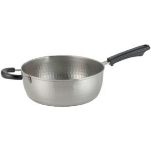 未使用　Tupperware ステンレス片手鍋24cm ステンレス雪平鍋 24cm ガス火・IH対応 補助取っ手付き行平鍋 味壱