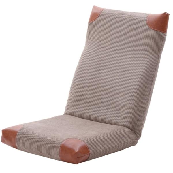 セルタン ヴィンテージ座椅子 ベージュ コーデュロイ×PVC生地 幅50×奥行68×高さ68.5cm...