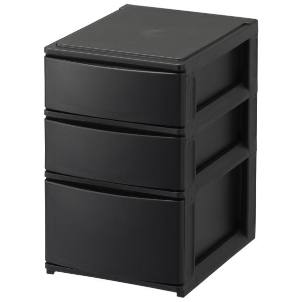 サンカ 小物収納 引出し ナチュラ ポスデコ A5浅2深1段 NpdA5-a2f1 BK ブラック ...