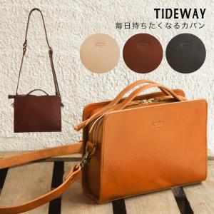 TIDEWAY 天然皮革 姫路レザー ショルダーバッグハンドバッグ 2wayバッグ 牛革 ヌメ革 上品 ショルダー｜kurashikan