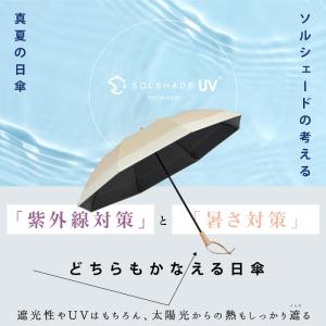 日傘 折りたたみ 完全遮光 UVカット 2段折...の詳細画像5