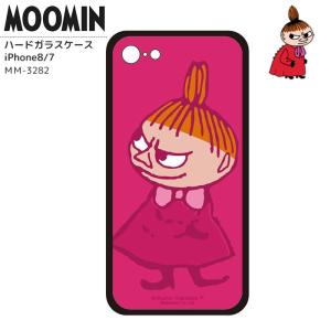 ムーミン iPhoneケース iPhoneカバー iPhone7 iPhone8 ハードガラスケース 背面ガラス 強化ガラス MOOMIN ミイ ピンク おしゃれ かわいい キャラクター グッズ｜kurashikan