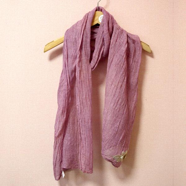 麻の手染めストール