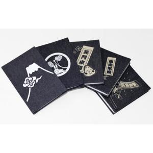 倉敷デニム御朱印帳（大）日本製　レトロ　家紋　倉敷屋　手作り　丈夫　オシャレ　カワイイ　開運　神社　...