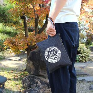 ショルダーバッグ 倉敷デニム製 真田紐デニムショルダーポーチ「鯰