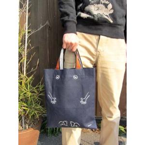 ぬりかべトートバッグ デニム 日本製 レトロ鬼太郎 倉敷屋 妖怪 手作り