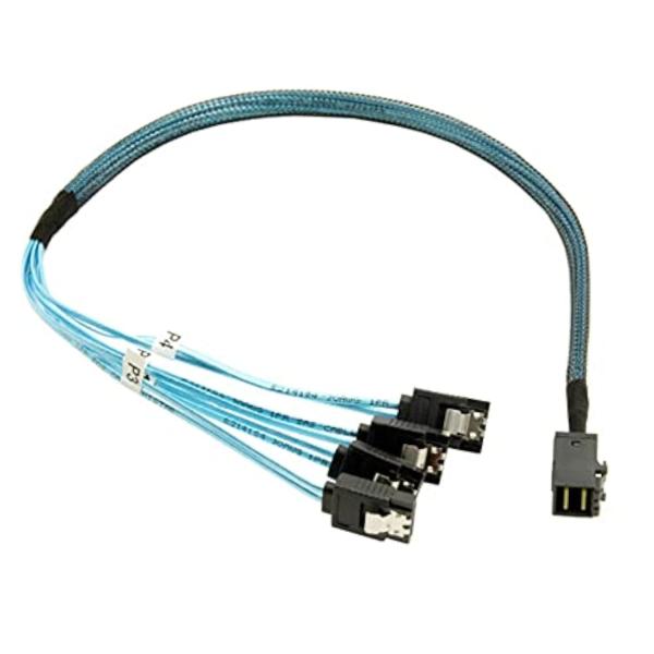 cablecc 内蔵ミニ SAS HD SFF-8643 ホスト - 4 SATA 7ピン ターゲッ...