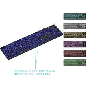 Arteck USB 有線 ワイヤー キーボー...の詳細画像5