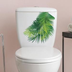 Mestiker トイレ 便器 シール ウォールステッカー可愛い壁シール トイレ シール 緑の藤 観葉植物 花 猫 トイレタンク 飾り pvc防水 ス
