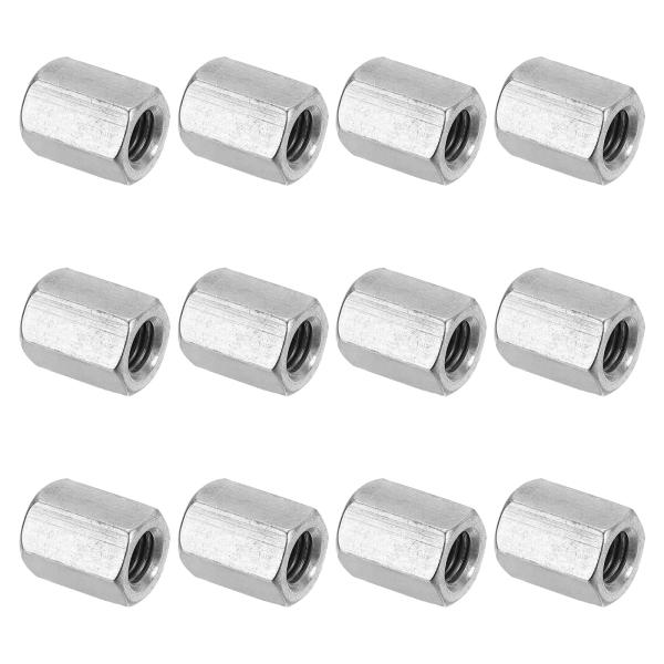 PATIKIL M12 x 1.75 高ナット 六角カップリング 12個 25mm/ 1"長さ 粗目...