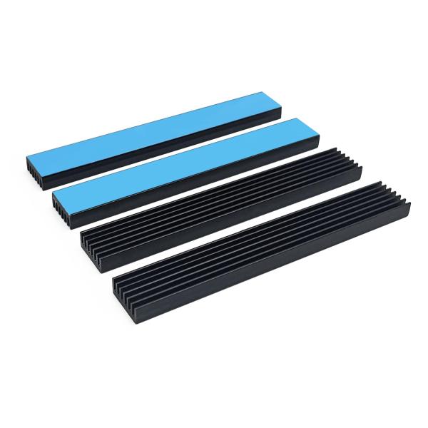 Awxlumv 4個ヒートシンク 100 x 14 x 6mm 導熱接着シート4pcs付き 熱暴走対...