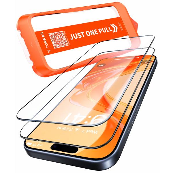 TORRAS For iPhone Air ガラスフィルム 航空宇宙強化ガラス超二重強化 米軍規格 ...