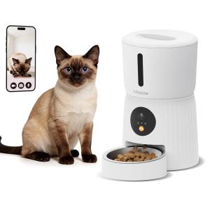 Moizze 自動給餌器 カメラ付き 多機能 猫 犬 自動餌やり機 4L Wi-Fi 2.4Ghz/5Ghz アプリ遠隔操作 録音再生 双方向通話 早