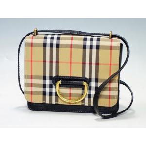 バーバリー BURBERRY ショルダーバッグ チェック スモール Dリング