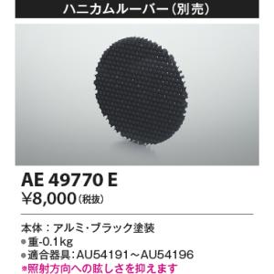 安心のメーカー保証 【インボイス対応店】コイズミ照明器具 屋外灯 その他屋外灯 AE49770E 自動点灯無し ハニカムルーバーＴ区分 実績20年の老舗｜kurashinoshoumei