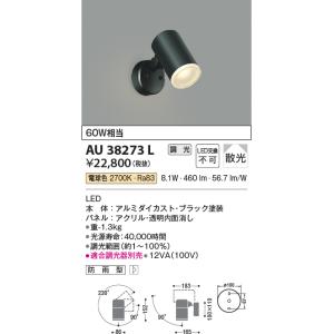 安心のメーカー保証 【インボイス対応店】コイズミ照明器具 屋外灯 スポットライト AU38273L 自動点灯無し LEDＴ区分 実績20年の老舗｜kurashinoshoumei