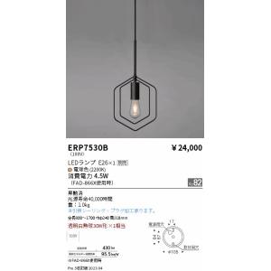 安心のメーカー保証 【インボイス対応店】遠藤照明 ペンダント ERP7530B ランプ別売 LED 実績20年の老舗｜kurashinoshoumei