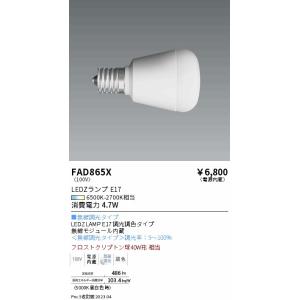 安心のメーカー保証 【インボイス対応店】遠藤照明 ランプ類 LED電球 FAD-865X （LDA5...