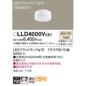 安心のメーカー保証 【インボイス対応店】パナソニック ランプ類 LEDユニット LLD4000VCE1 （LDF8WW-H-GX53/S） LED Ｔ区分　｜kurashinoshoumei