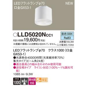 安心のメーカー保証 【インボイス対応店】パナソニック ランプ類 LEDユニット LLD5020NCC1 （クラス1000口金GX53-1） LED Ｔ区分　｜kurashinoshoumei