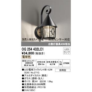 ODELIC（オーデリック） 屋外用ブラケットライト ブラック/クリア LED