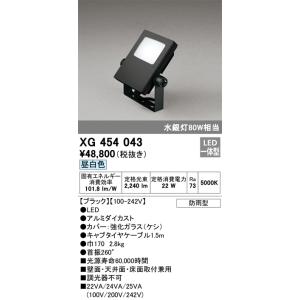 安心のメーカー保証 【インボイス対応店】オーデリック照明器具 屋外灯 スポットライト XG454043  LED 期間限定特価  実績20年の老舗｜kurashinoshoumei