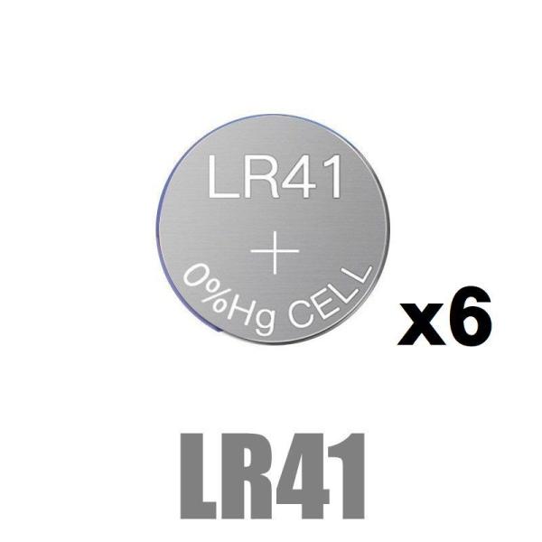 アルカリボタン電池 LR41 6個 ボタン電池