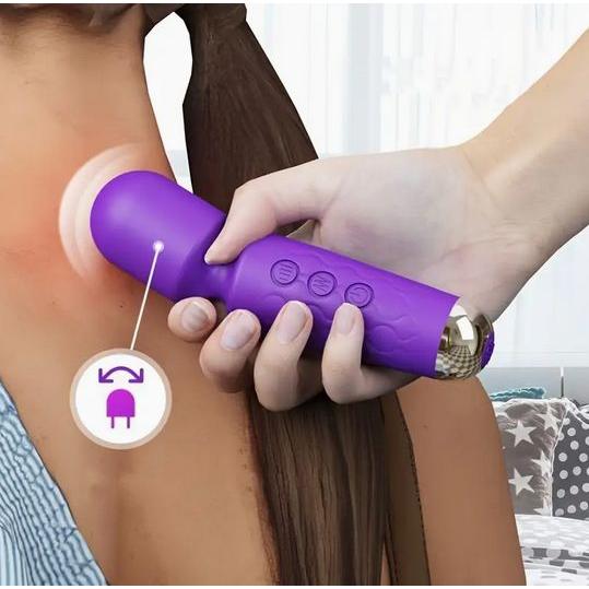 USB充電 シリコン製 マッサージャー 8段階速度 20種類の周波数 1個