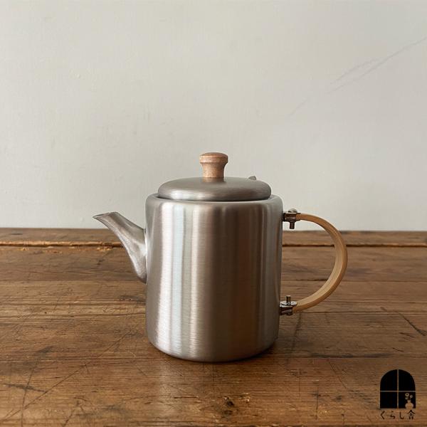 工房アイザワ ストレートポット 横手 急須 ティーポット 出汁入れ 茶こし付 ステンレス ポット 洗...