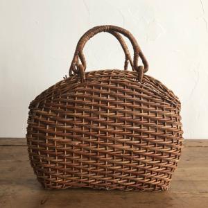 岩手県鳥越地区の竹細工 スズ竹(篠竹) 手提げかご 細口 : おまめ