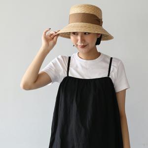 田中帽子店 Anika アニカ 麦わら帽子 紫...の詳細画像5