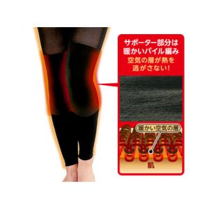 メーカー公式 レギンス型膝サポーターぽかぴたの詳細画像2